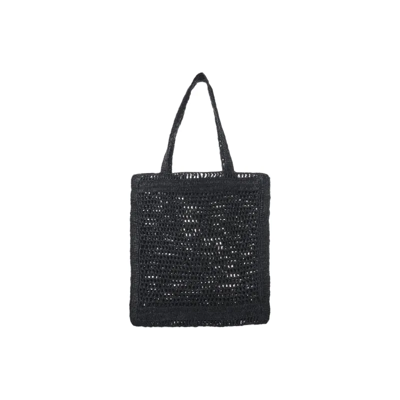Chloe Raffia Tote Bag, Shopping Bag, Handbag, Shoulder Bag Women's Black-2