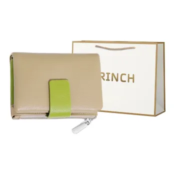 BRINCH PU Wallet Women's Khaki/purple/black