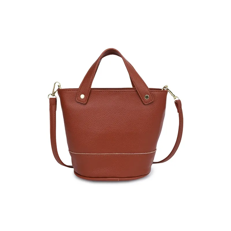 Yalu Top Grain Cow Leather Bucket Bag, One Shoulder Handbag Regular Women's Multicolor-21