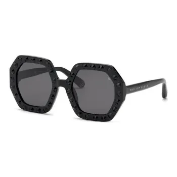 PHILIPP PLEIN Acetate Irregular Shape Sunglasses Women's Black