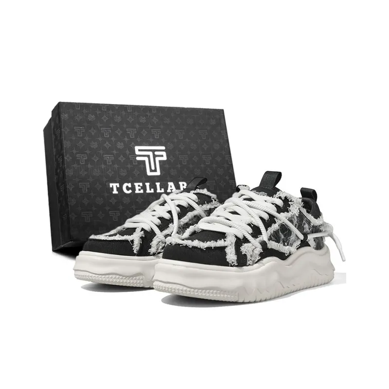 TCELLARS Abrasion Resistant Lightweight Breathable Height Increasing Low Top Skateboard Shoes Unisex-7