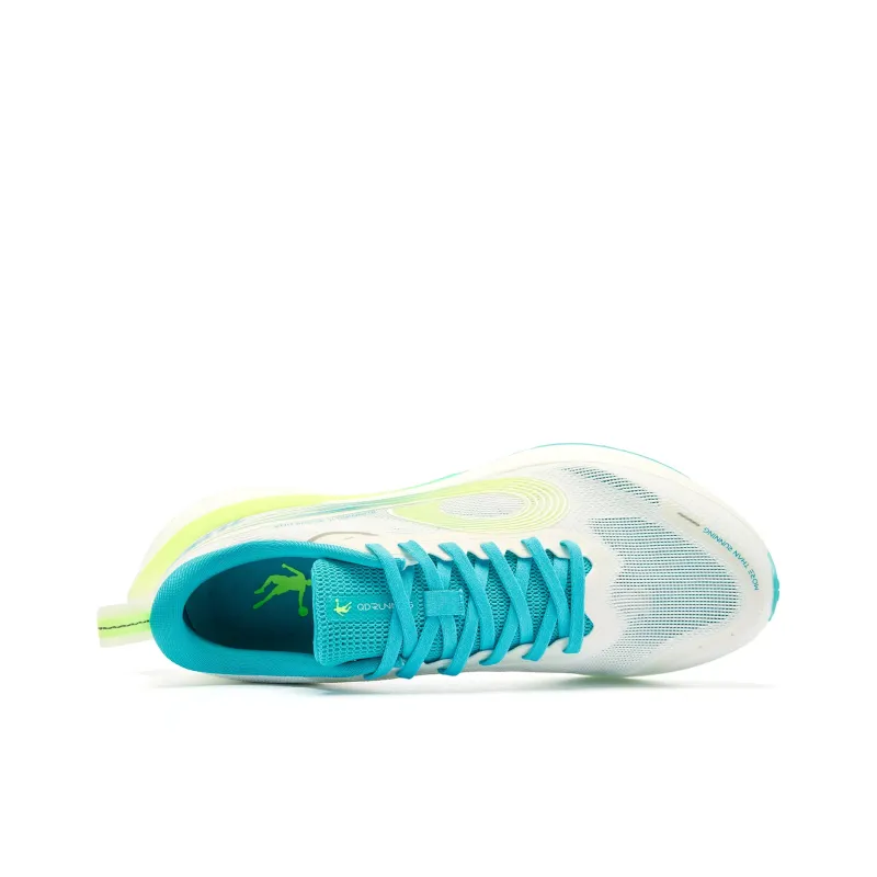 QIAODAN Cushioned Slip-Resistant Abrasion-Resistant Low-Top Casual Running Shoes Men's Orange Green Mismatched-6