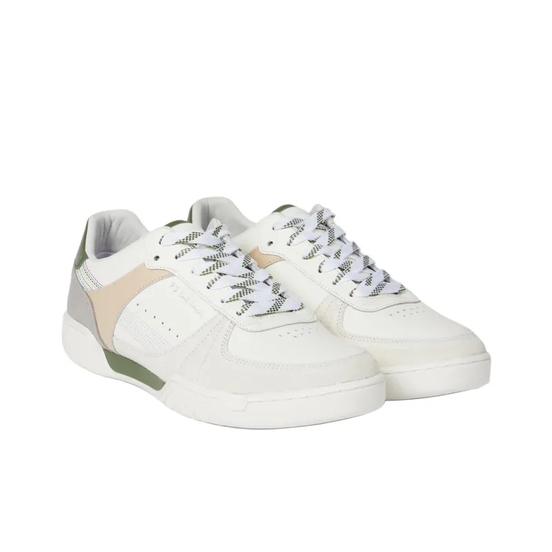 Paul Smith Colson Low-Top Skateboard Shoes Men's White Green-2