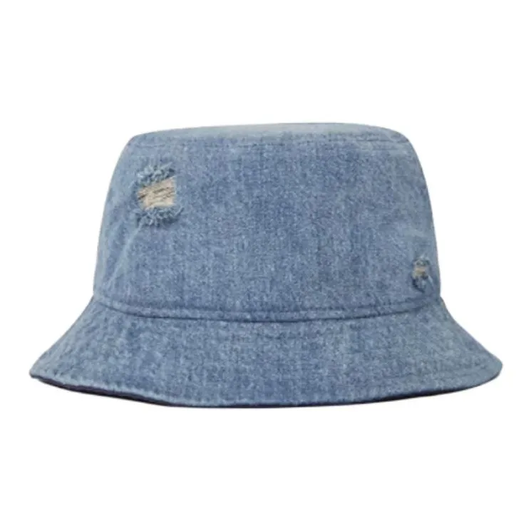 New Era Cotton Bucket Hats Unisex Denim Blue-2