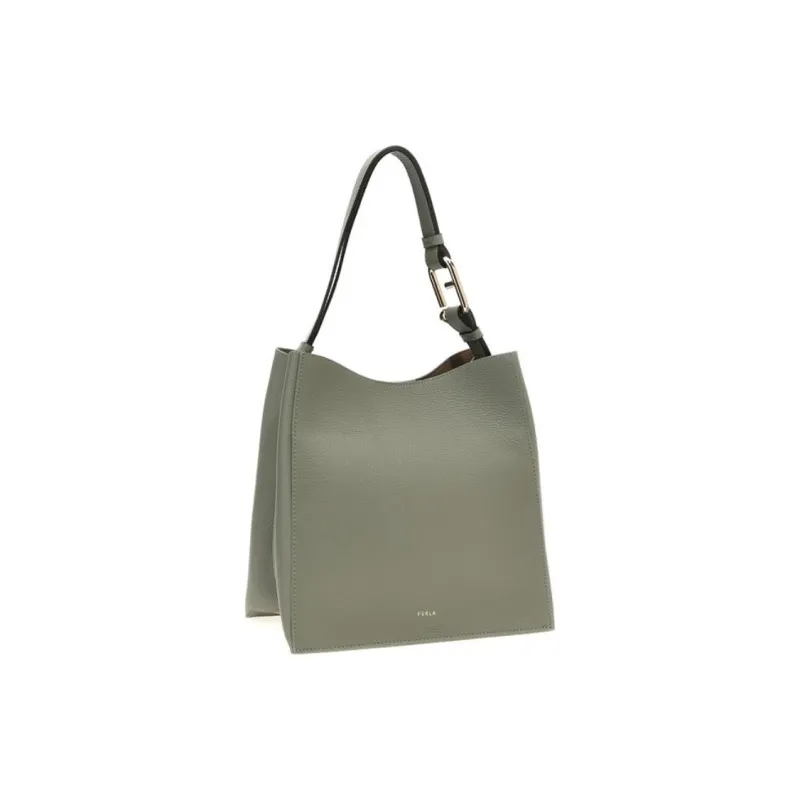 Furla Leather Shoulder Bag Small Size Women's Green-1