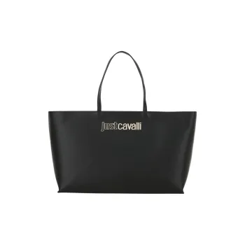 Just Cavalli Polyester Tote Bag Shopping Bag Handbag Shoulder Bag Women's Black