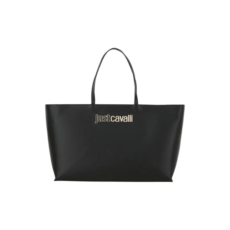 Just Cavalli Polyester Tote Bag Shopping Bag Handbag Shoulder Bag Women's Black-0