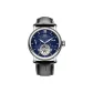 3D Effect Pattern Blue Dial Silver Case