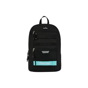 SPALDING Polyester Backpack Unisex Black Green