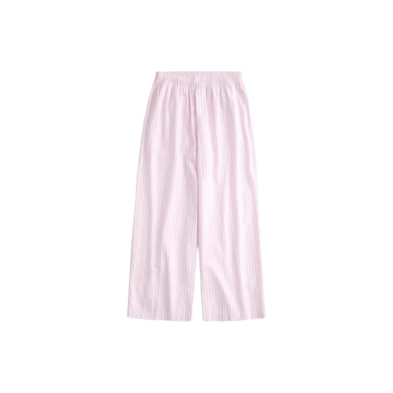 Hollister Pajama Pants Women's Pink-0