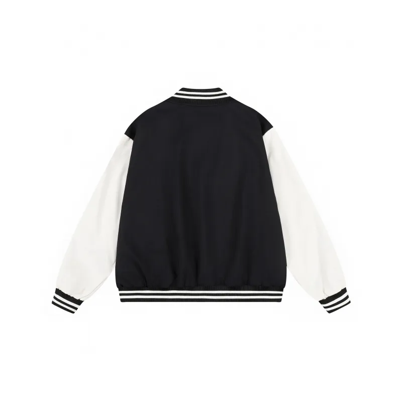 WOKXSS Baseball Jacket Unisex Black-1