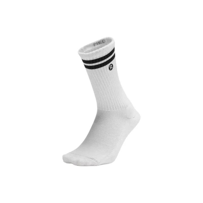 Lululemon Mid Calf Socks Unisex 3 Pack White-1