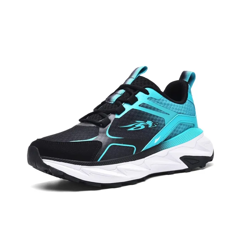 Kuding Running Shoes Men Low Top Black Dark Gray/Black Navy Blue/White Smoke Blue-8