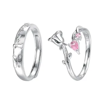 CLARKIA FLOWER S925 Silver Rings Unisex