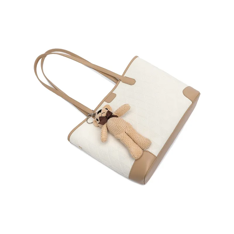 BOBDOG PU One Shoulder Handbags Large Size Women's Apricot/Black-6