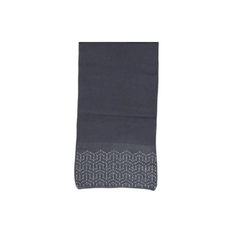PIECES Polyester Viscose Nylon Knit Scarves Unisex Black-1