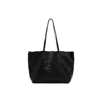 COCOEVA Cow Leather Shoulder Bag Regular Women's Coffee/Black