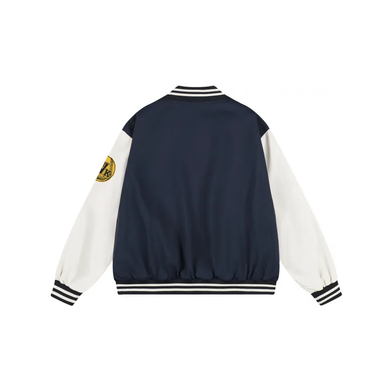 WOKXSS Baseball Jacket Unisex Black-11