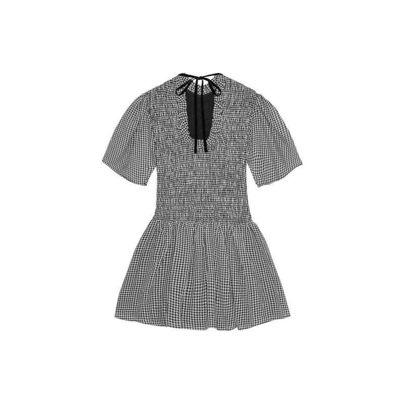 GANNI Checked Mini Dress-1