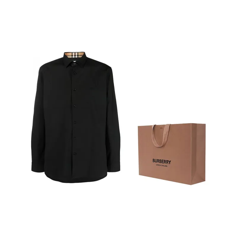 Burberry Logo embroidered Long sleeve Shirt-1