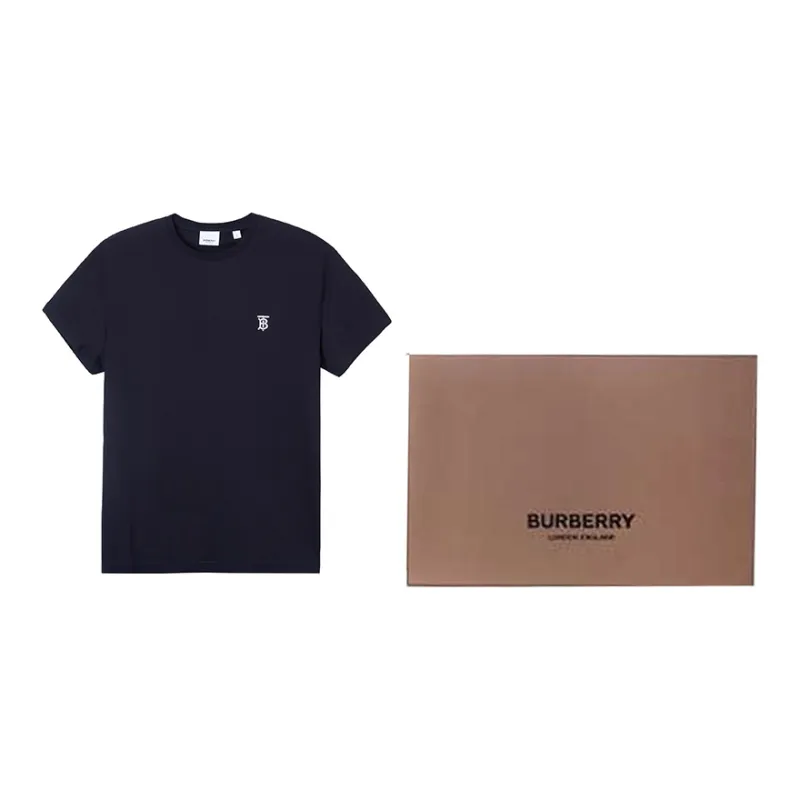 Burberry Logo Embroidered T shirt-3