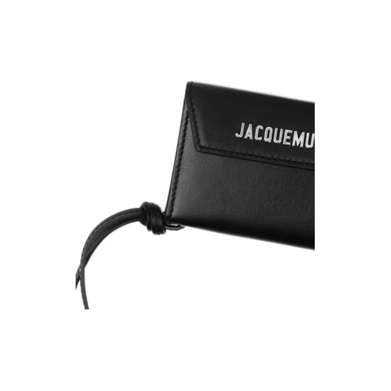Jacquemus Leather Wallet Unisex Black-5