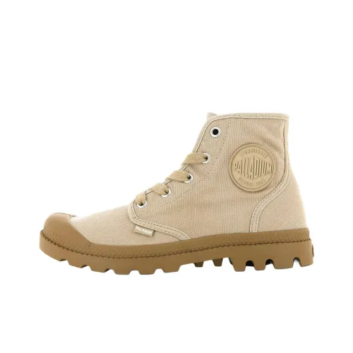 Palladium Pampa Anti Slip Wear Resistant Mid Top Canvas Shoes Women's Brown