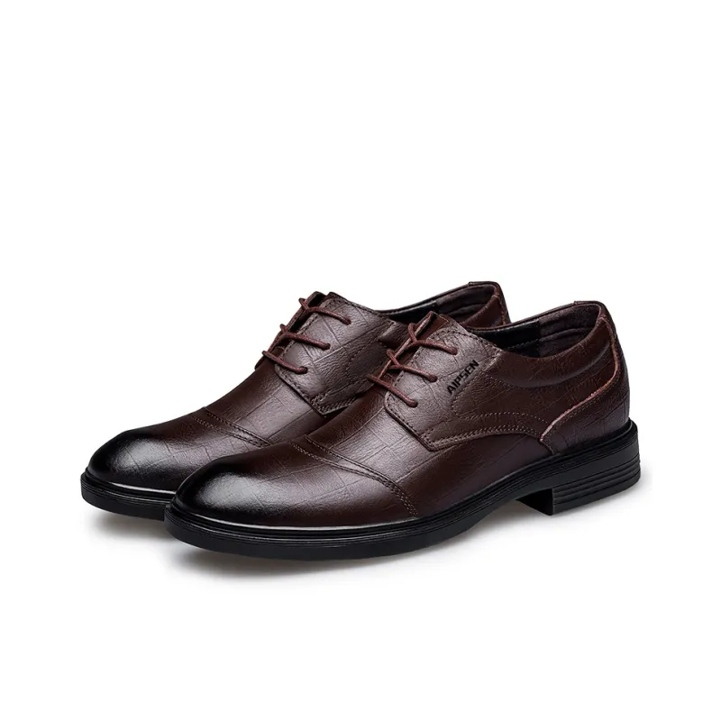 AIPSEN Dress Shoes Unisex Brown-2