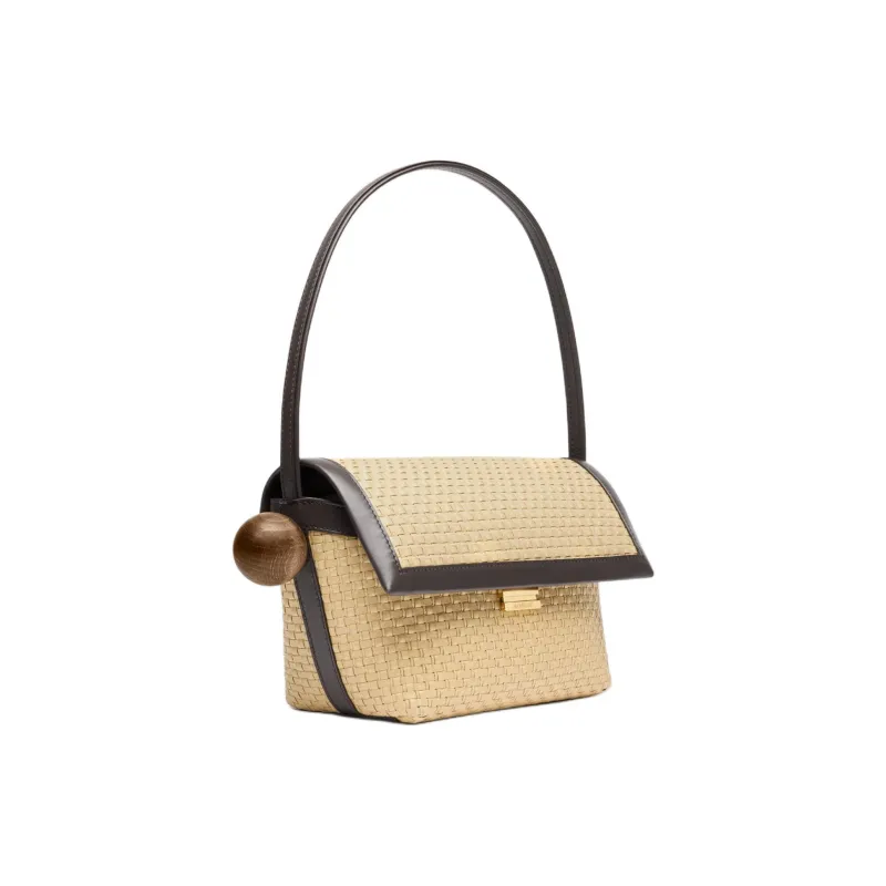 Jacquemus Polyamide One Shoulder Handbags Women's Natural Dark Brown-1