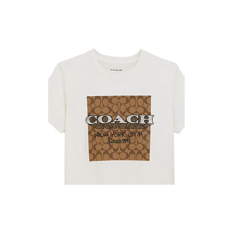 COACH T Shirts Women's White-4