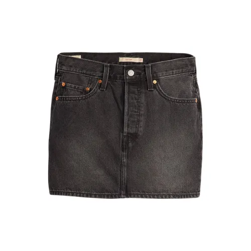 Levi's Denim Short Skirts Women's Black