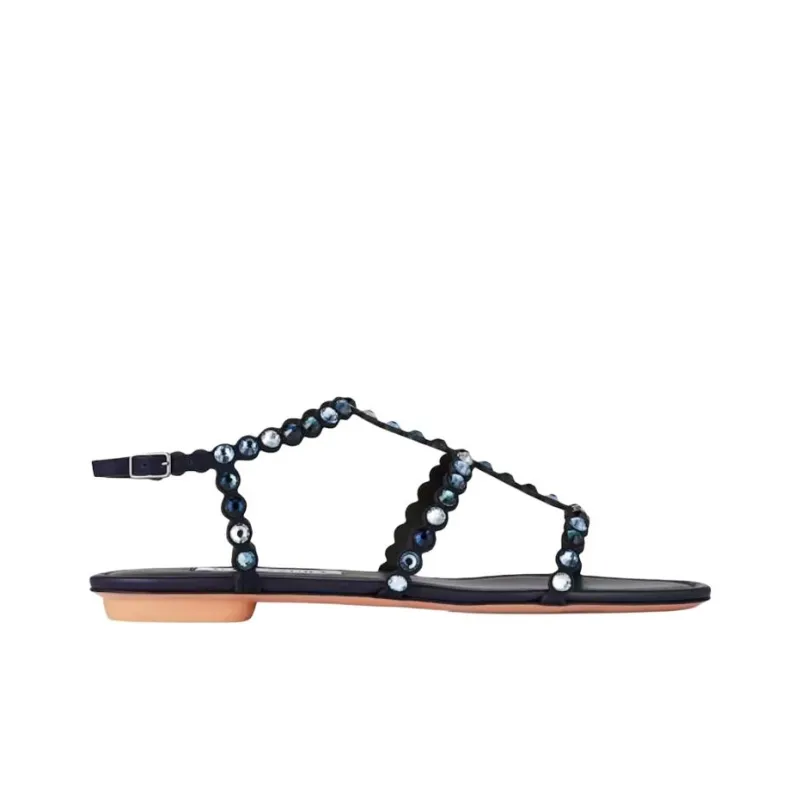 AQUAZZURA Tequila Roman Sandals Women's Blue-1