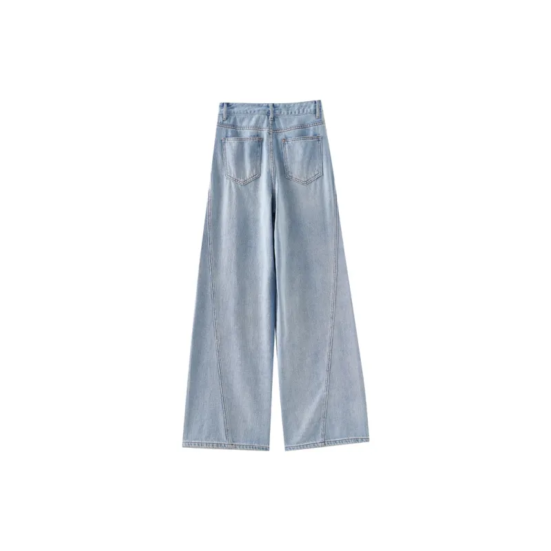 OUNIXUE Jeans Women's Light Blue-1