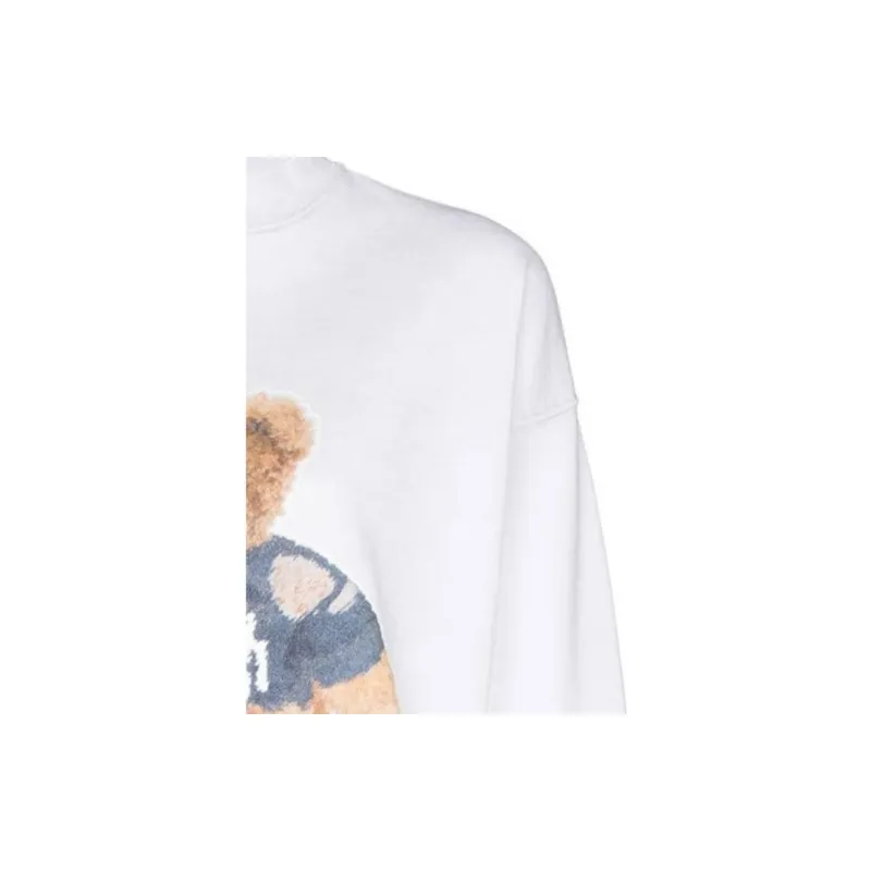 WE11DONE Denim Jacket Teddy print Sweatshirt-3