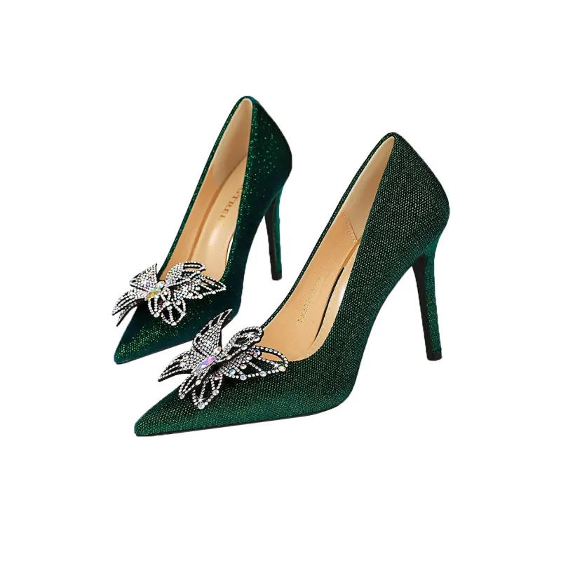 QITUMAUL Slim Heel High Heels Women's-11