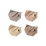F Set-Ribbed Cat Shadow-Purple+Pink+Skin+Light Coffee (4 Pack)