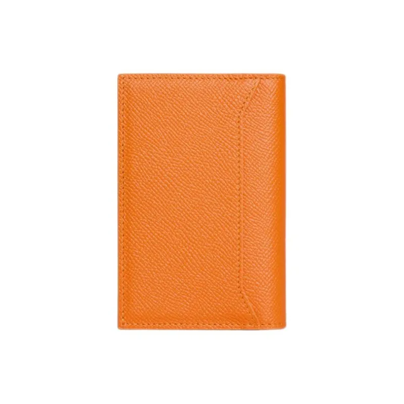 CELINE Calfskin Card Holder Unisex Orange-2