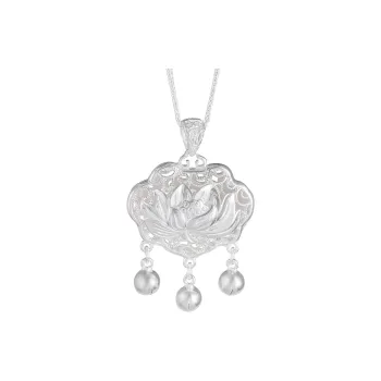YINZHIXING 999 Fine Silver Necklaces Unisex