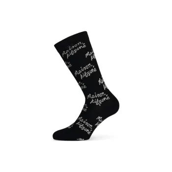 Maison Kitsune Logo Lettering Socks