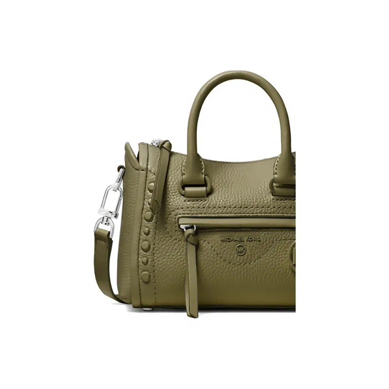 MICHAEL KORS Carine Cow Leather Handbag Shoulder Bag Crossbody Bag Extra Small Women's Light Olive Green-3