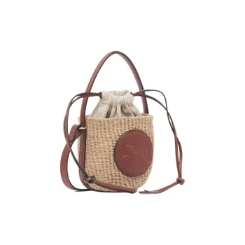 Chloe Paper Basket Bag Shoulder Bag Crossbody Bag Handbag Mini Women's Red Brown