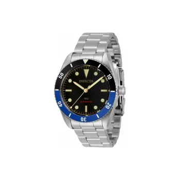 INVICTA Wrist Watch Automatic Mechanical Movement Stainless Steel Strap 40mm Black Dial Men's Watches