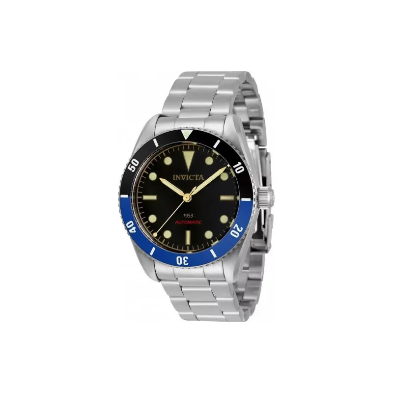 INVICTA Wrist Watch Automatic Mechanical Movement Stainless Steel Strap 40mm Black Dial Men's Watches-0