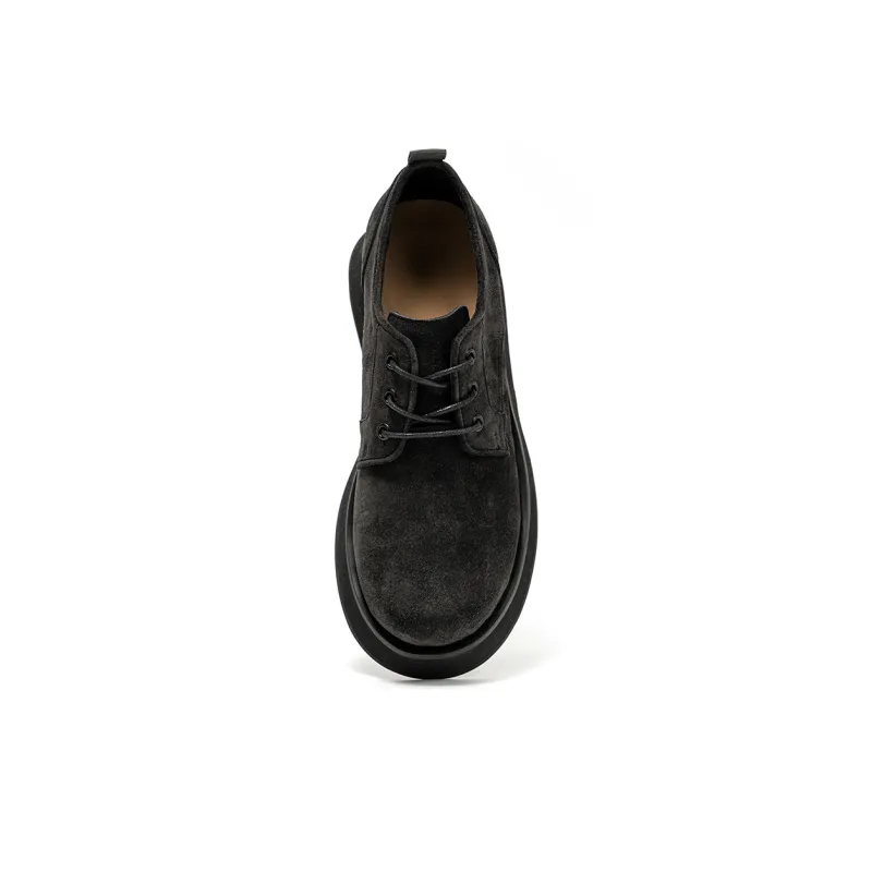 New Korea Men's Casual Shoes Men Low Top Black Gray/Gray/Camel-2