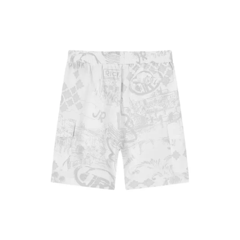 JOHN RICHMOND SS25 Casual Shorts Men's Raw White Plant-1