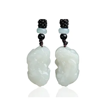 Yi Zhen Ge Hetian Jade Pendants White Jade Unisex