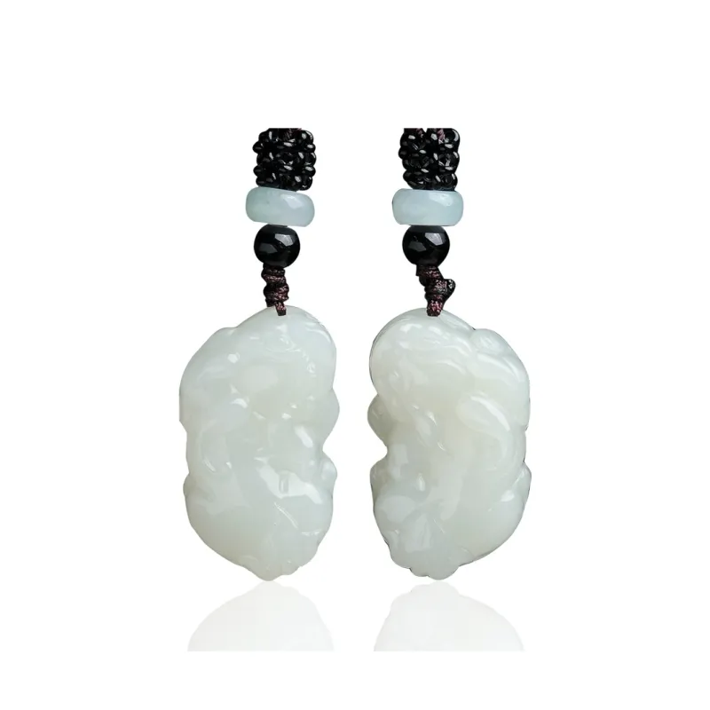 Yi Zhen Ge Hetian Jade Pendants White Jade Unisex-0