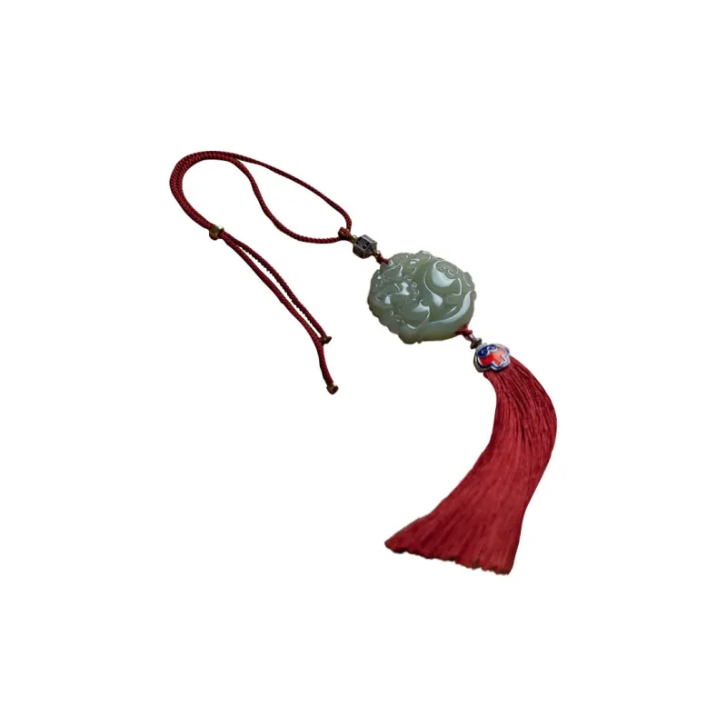 AQI Hetian Jade Pendants Pale Greenish-White Jade Unisex-0