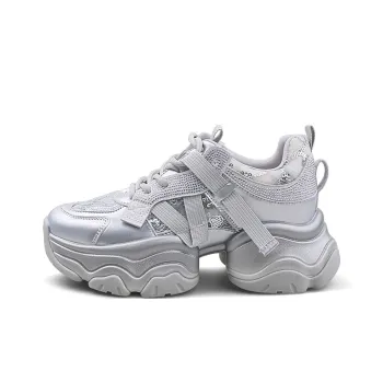 Safiya Happy Diamond Breathable Height Increasing Low-Top Chunky Sneakers Unisex