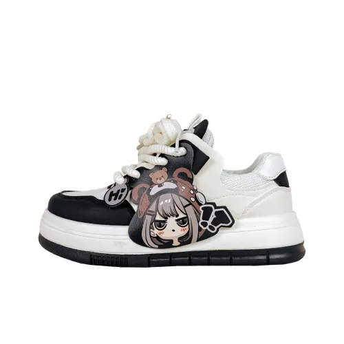 A&M Anti-Slip Wear-Resistant Low-Top Skateboard Shoes Women's Black
